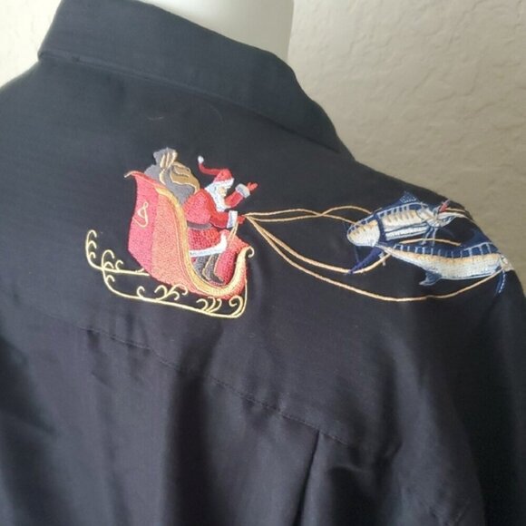 Hook & Tackle Holiday/Christmas Limited Edition Embroidered Shirt XL - Picture 3 of 6